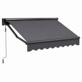 Tenda da sole avvolgibile manuale antracite in poliestere e alluminio 300 x 250 cm