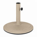 Base per ombrellone rotonda beige in poliresina 50 x 50 x 35 cm