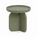 Tavolino laterale rotondo verde in acciaio 45 x 45 x 50 cm