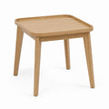 Tavolino laterale in rovere naturale rettangolare 50 x 40 x 45 cm