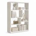 Libreria a giorno bianca in MDF 80 x 30 x 180 cm con 8 vani